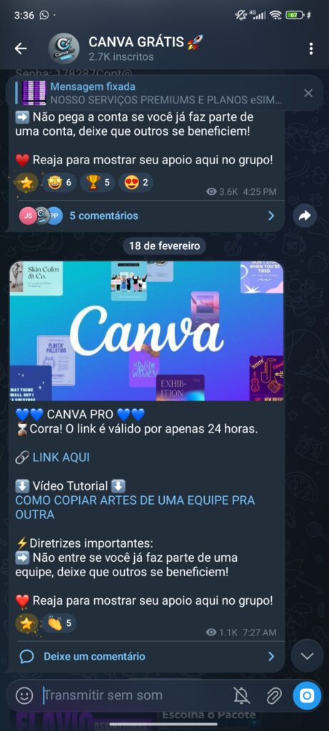 Canva pro grátis